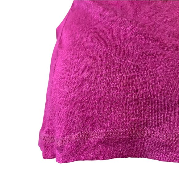 KERSH linen burgundy semi sheer tank top - camisole tunic - medium - Picture 7 of 12